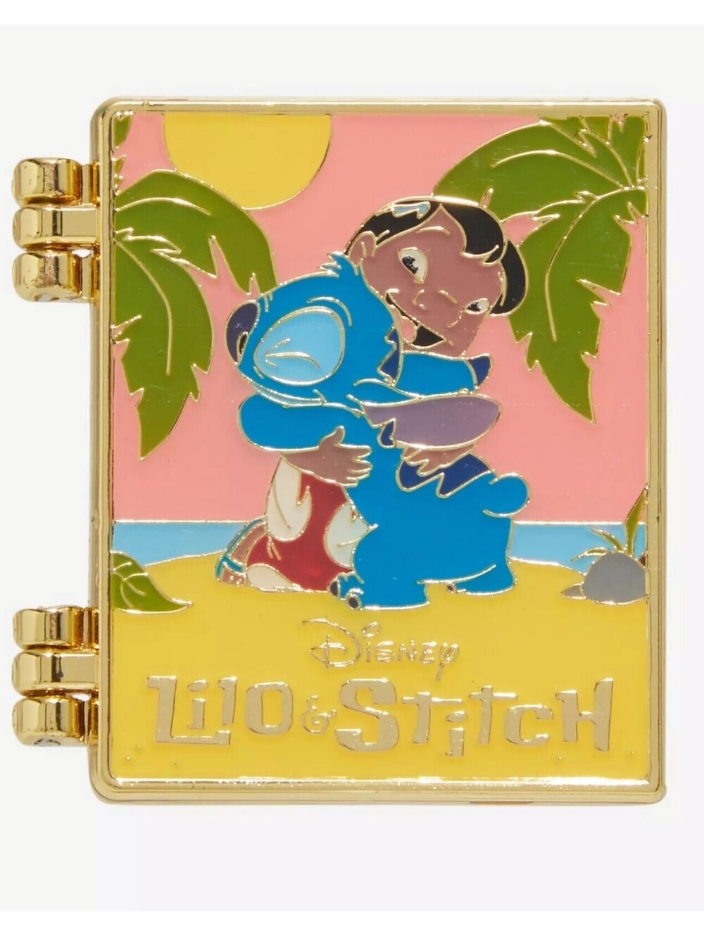 Loungefly Disney Lilo & Stitch Hug Hinged Enamel Pin